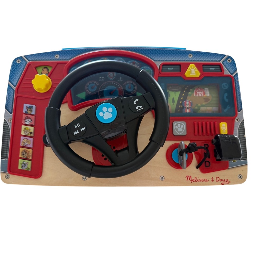 Melissa & Doug PAW Patrol Rescue Mission Wooden Dashboard Toddler Blue Red Toy